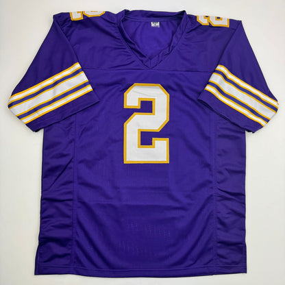 Autographed/Signed Isaiah Rodgers Minnesota Purple Retro Football Jersey Beckett BAS COA