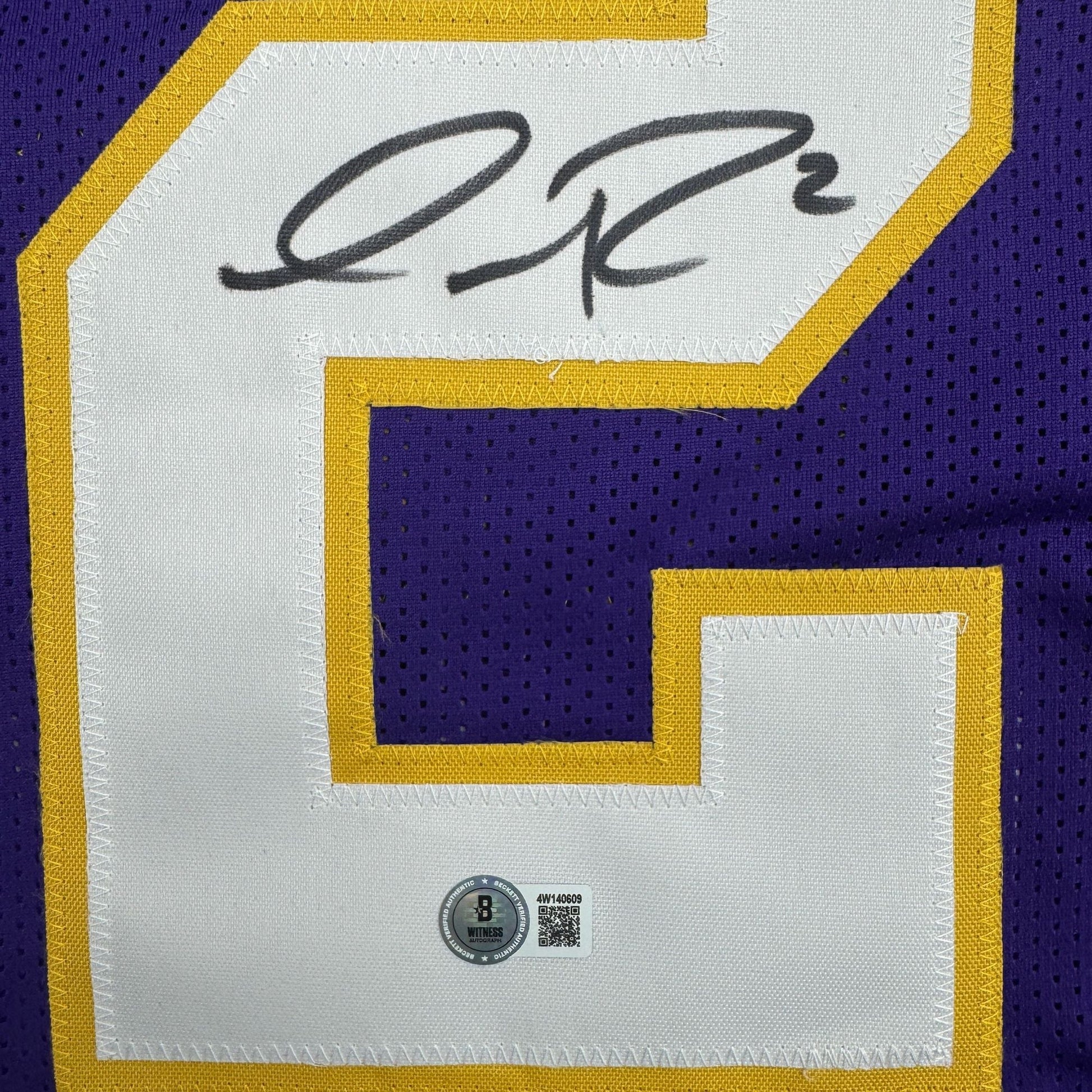 Autographed/Signed Isaiah Rodgers Minnesota Purple Retro Football Jersey Beckett BAS COA