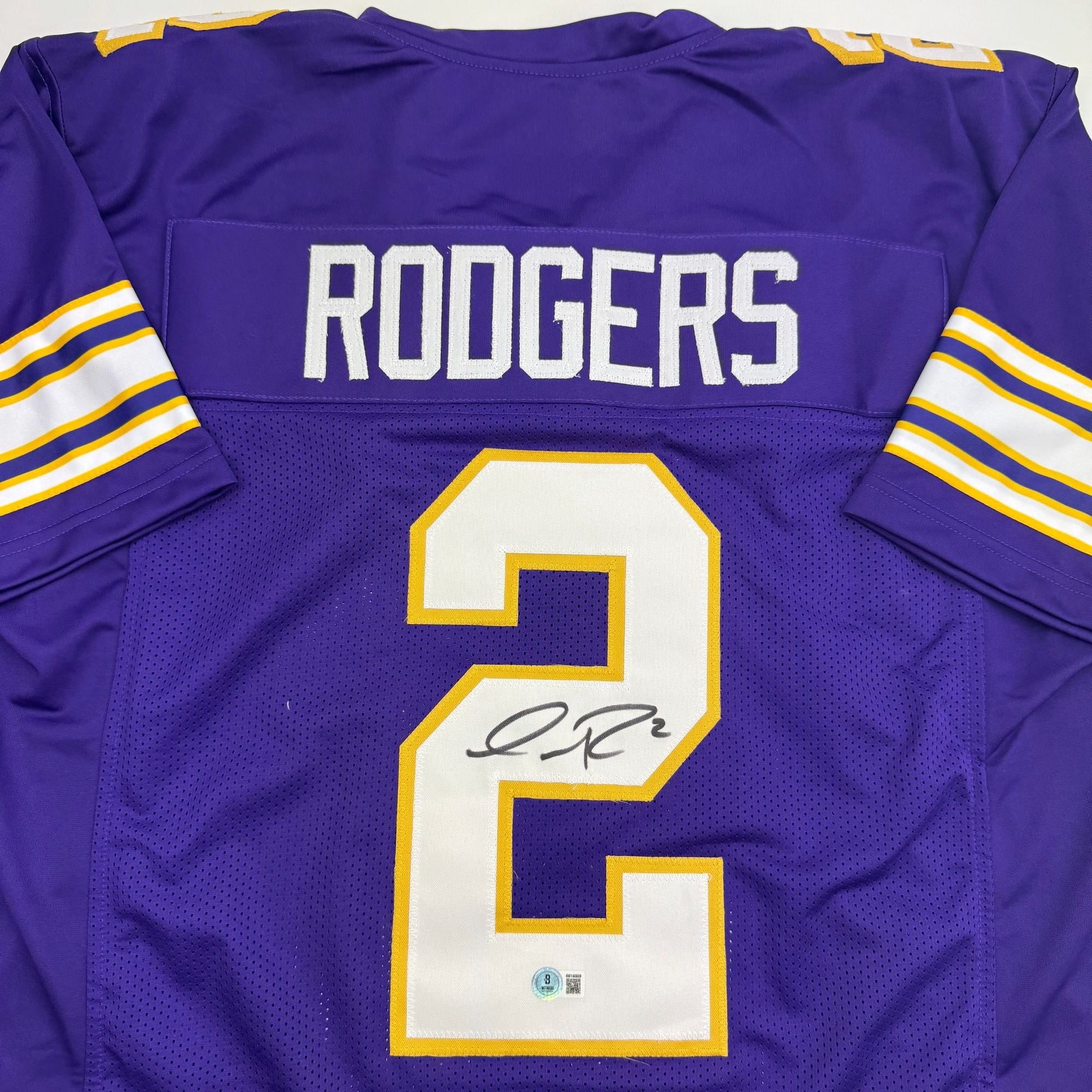 Autographed/Signed Isaiah Rodgers Minnesota Purple Retro Football Jersey Beckett BAS COA