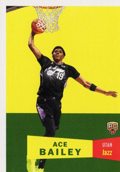 2025 Topps Living Ace Bailey #28 Yellow Background Utah Jazz Rookie RC Basketball Card