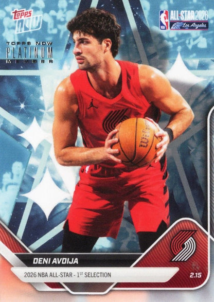 2025 Topps Now Deni Avdija #AS25 2026 NBA All Star 1st Selection Portlan Trail Blazers Basketball Card