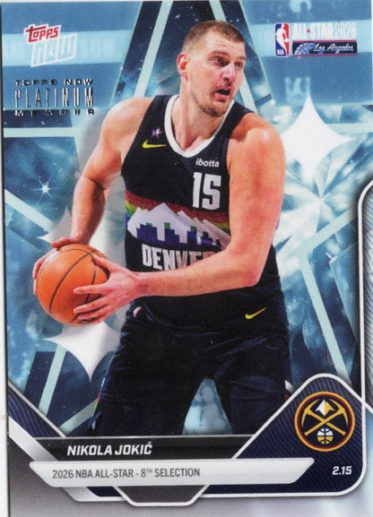 2025 Topps Now Nikola Jokic #AS17 2026 NBA All Star 8th Selection Denver Nuggets Basketball Card