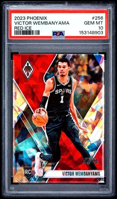 Graded 2023 Panini Phoenix Victor Wembanyama #256 Red Ice Rookie RC Basketball Card PSA 10 Gem Mint