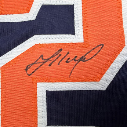 Autographed/Signed Jose Altuve Houston Blue Baseball Jersey Beckett BAS COA