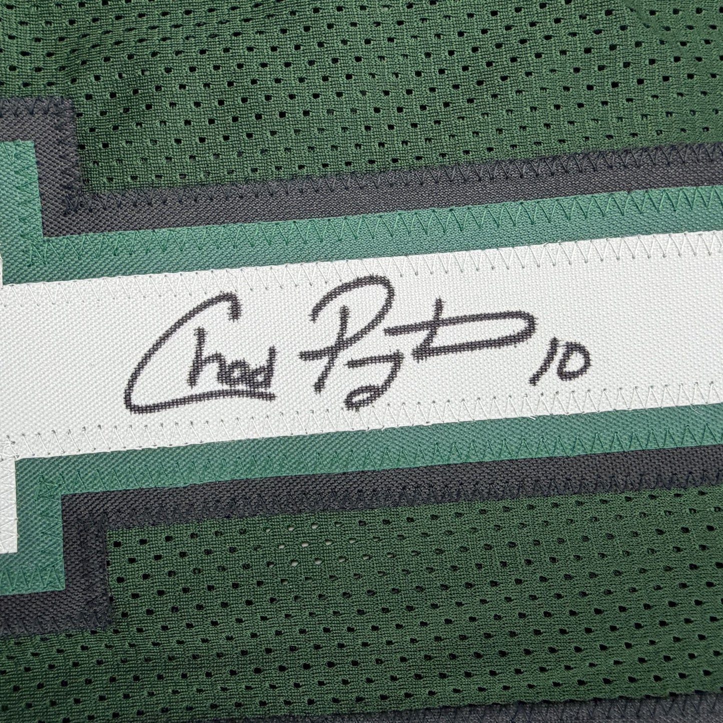 Autographed/Signed Chad Pennington Marshall Green College Football Jersey JSA COA