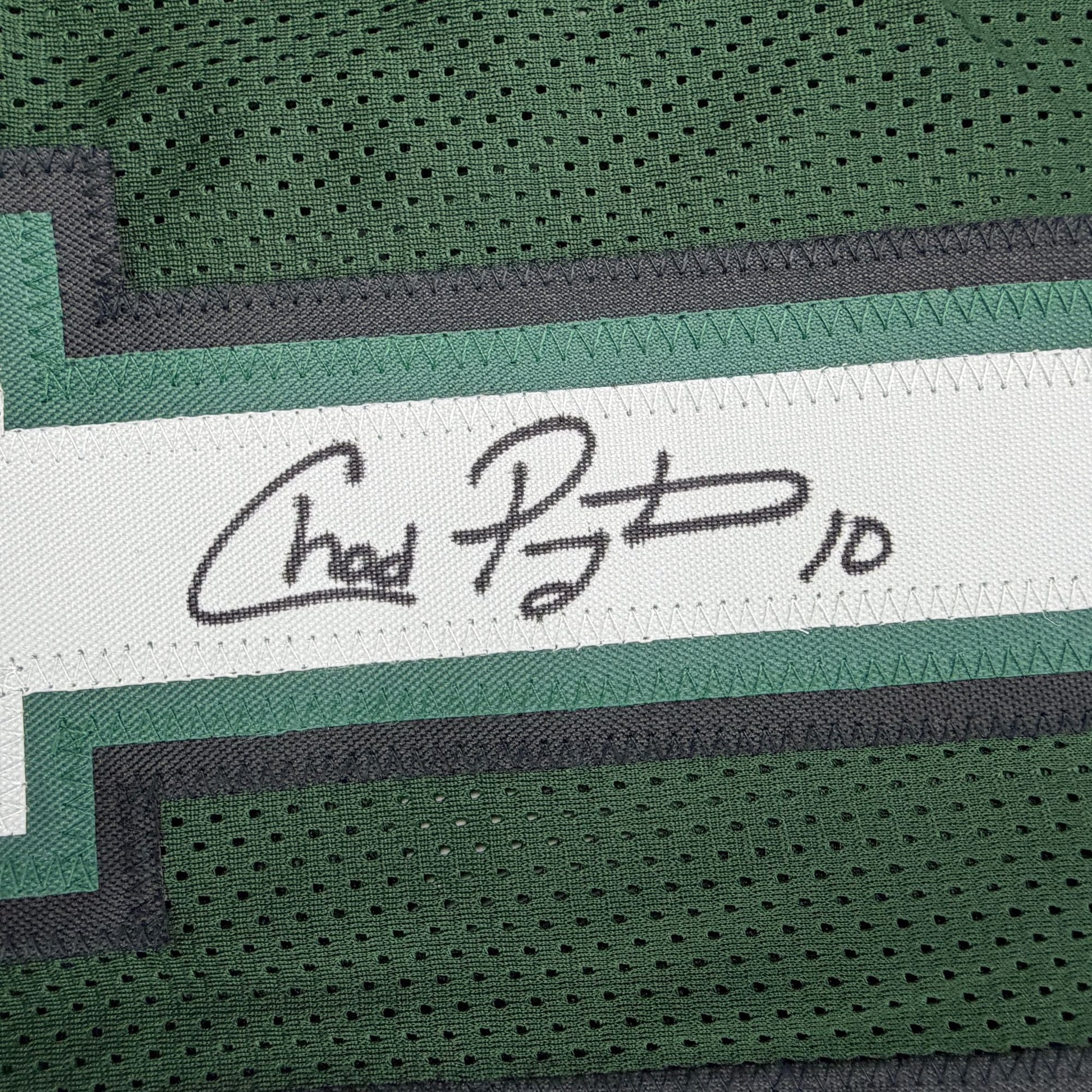 Autographed/Signed Chad Pennington Marshall Green College Football Jersey JSA COA