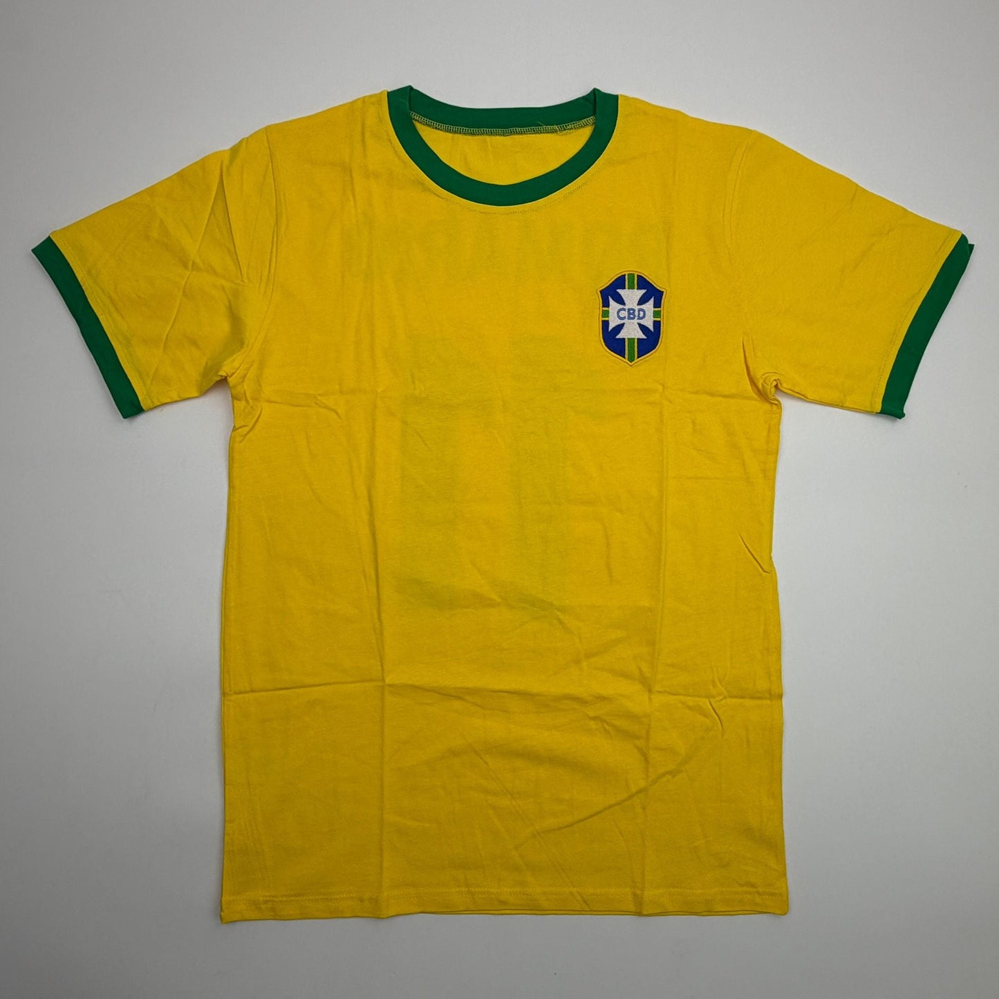 Autographed/Signed Romario Brazil Yellow Soccer Futbol Jersey Beckett BAS COA
