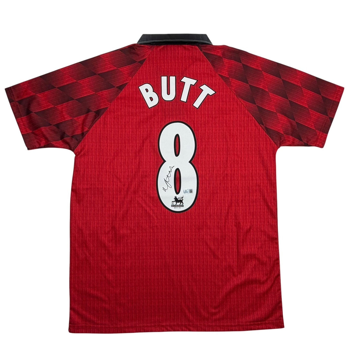Autographed/Signed Nicky Butt Manchester United Red Soccer Futbol Jersey Beckett BAS COA
