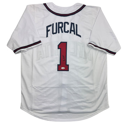 Autographed/Signed Rafael Furcal Atlanta White Baseball Jersey JSA COA