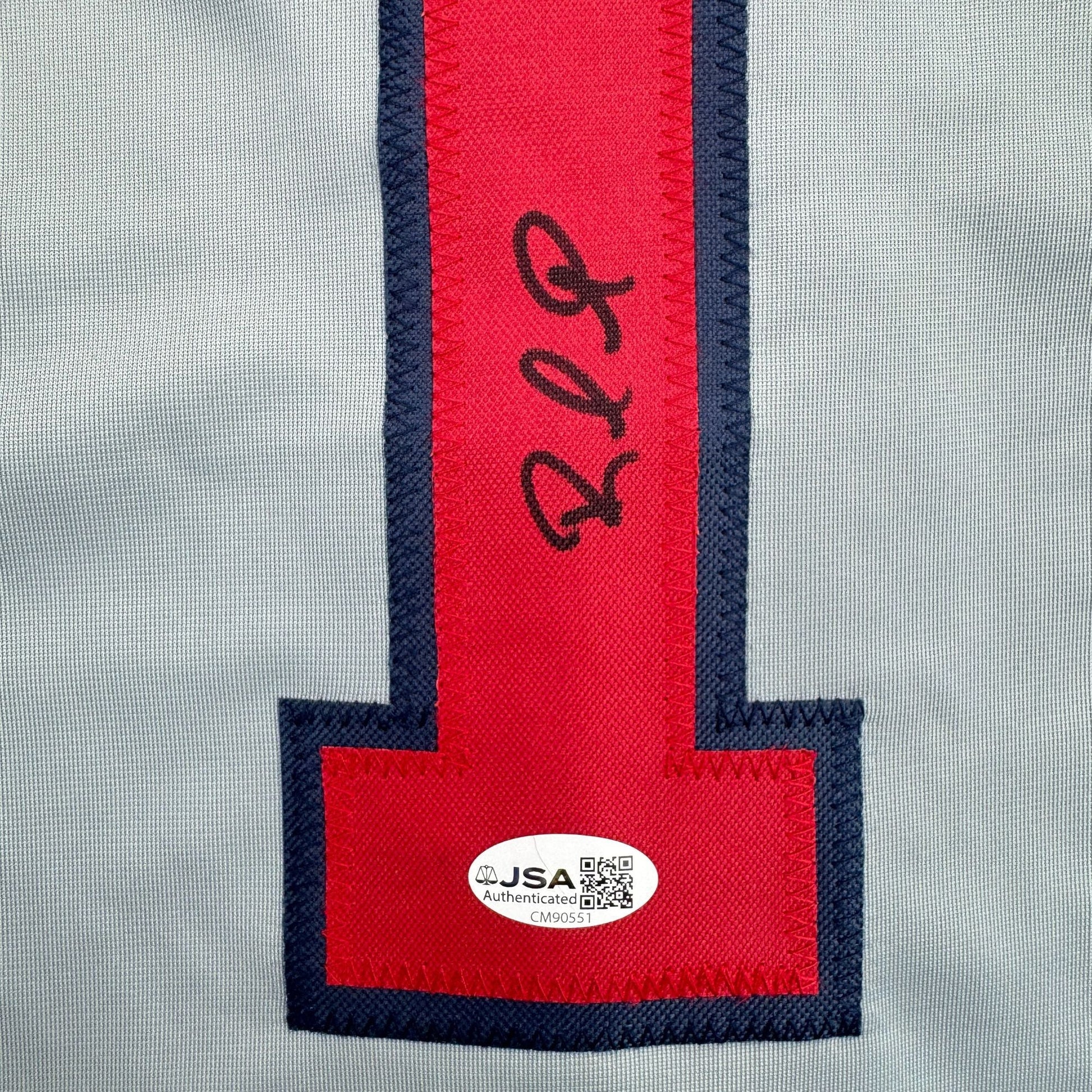 Autographed/Signed Rafael Furcal Atlanta Grey Baseball Jersey JSA COA