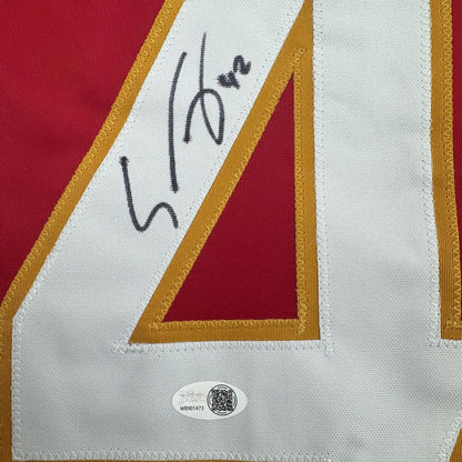 Autographed/Signed Gustav Forsling Florida Red Hockey Jersey JSA COA