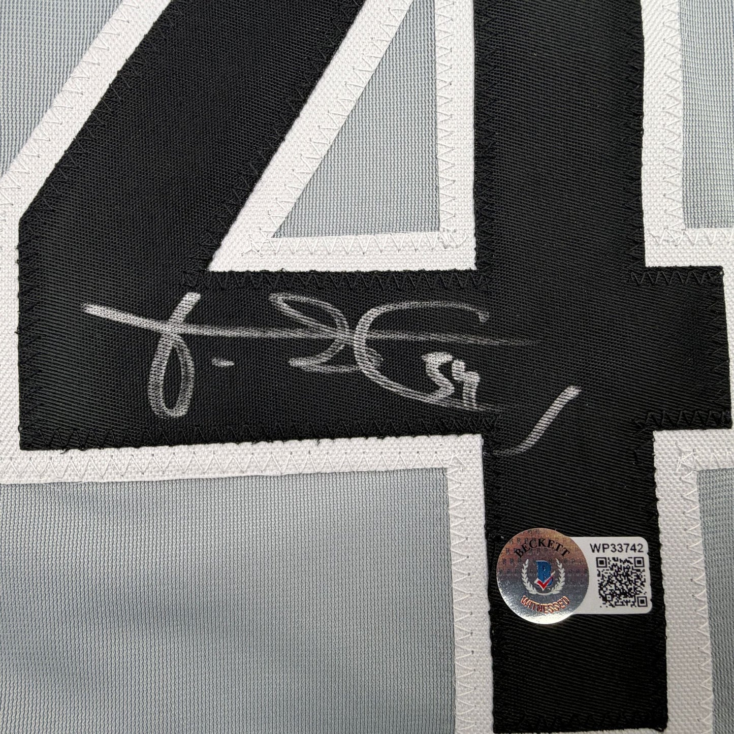 Autographed/Signed Freddy Garcia Chicago Grey Baseball Jersey Beckett BAS COA