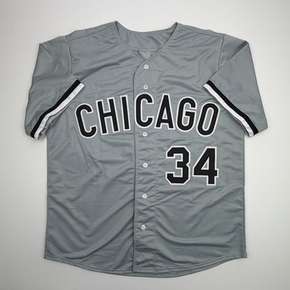 Autographed/Signed Freddy Garcia Chicago Grey Baseball Jersey Beckett BAS COA