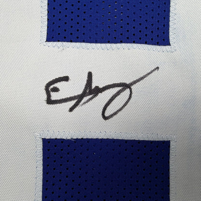Autographed/Signed Elijah Arroyo Seattle Retro Blue Football Jersey JSA COA