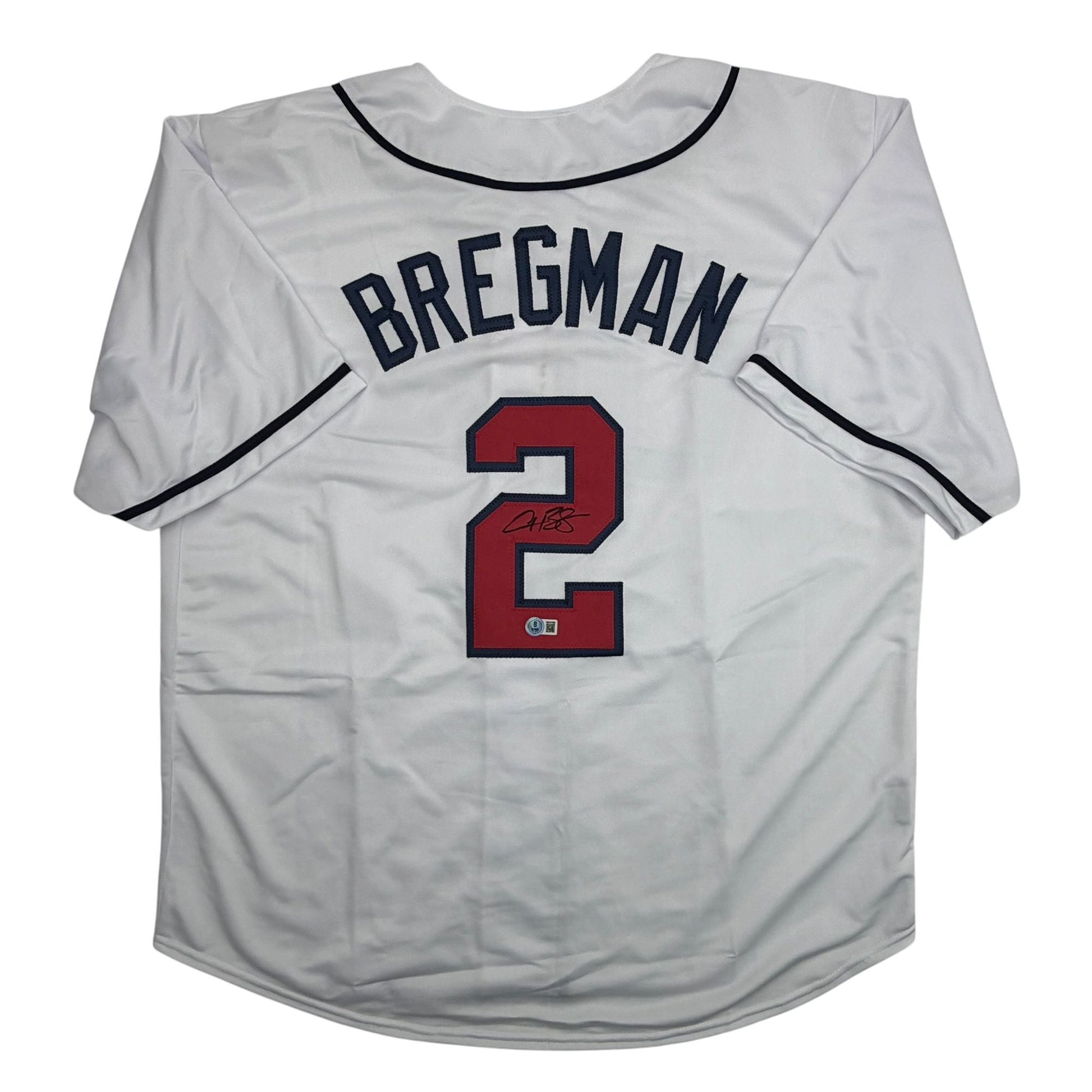 Autographed/Signed Alex Bregman United States USA White World Baseball Classic WBC Baseball Jersey Beckett BAS COA