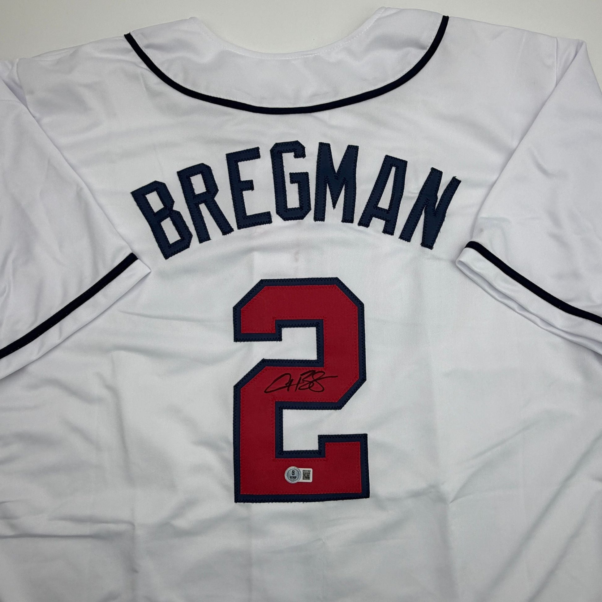Autographed/Signed Alex Bregman United States USA White World Baseball Classic WBC Baseball Jersey Beckett BAS COA