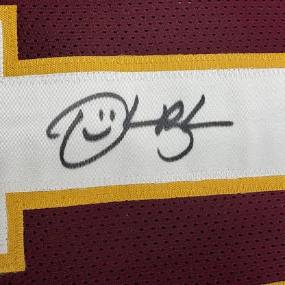 Framed Autographed/Signed Derrick Brooks 35x39 Florida State FSU Maroon College Football Jersey Beckett BAS COA