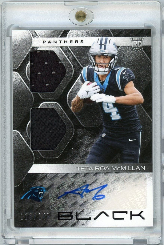 2025 Panini Black Tetairoa McMillan #RSMTMN /149 RPA Auto Rookie RC Football Card