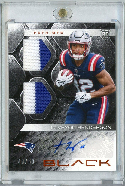 2025 Panini Black Treveyon Henderson #RSMTHN /50 RPA Auto Rookie RC Football Card