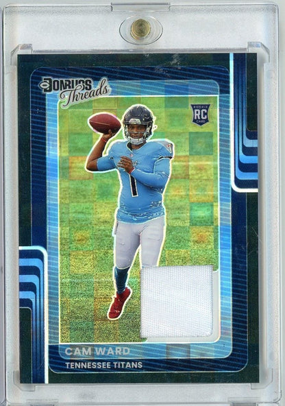 2025 Donruss Threads Cam Ward #DTBHCWD /25 Relic Rookie RC Football Card