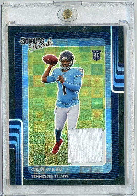 2025 Donruss Threads Cam Ward #DTBHCWD /25 Relic Rookie RC Football Card