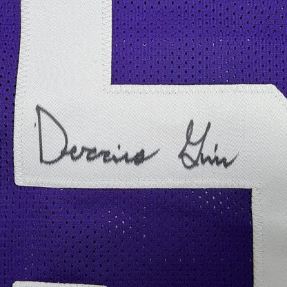 Framed Autographed/Signed Derrius Guice 35x39 LSU Purple College Football Jersey JSA COA