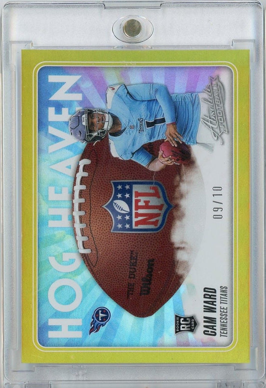 2025 Panini Absolute Football Cam Ward #HHCWD /10 Hog Heaven Gold Rookie RC Football Card