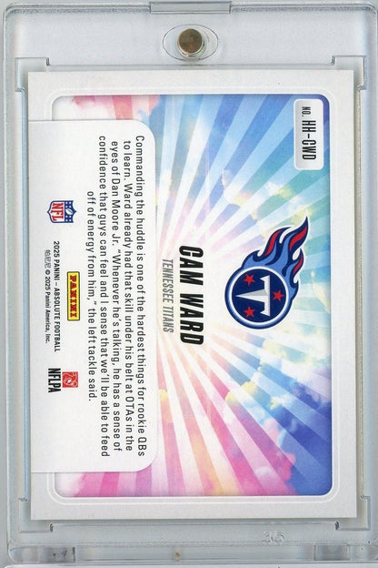 2025 Panini Absolute Football Cam Ward #HHCWD /10 Hog Heaven Gold Rookie RC Football Card