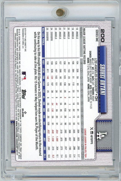 2026 Topps Series One Shohei Ohtani #200 Funko Base Card Los Angeles Dodgers Baseball Card