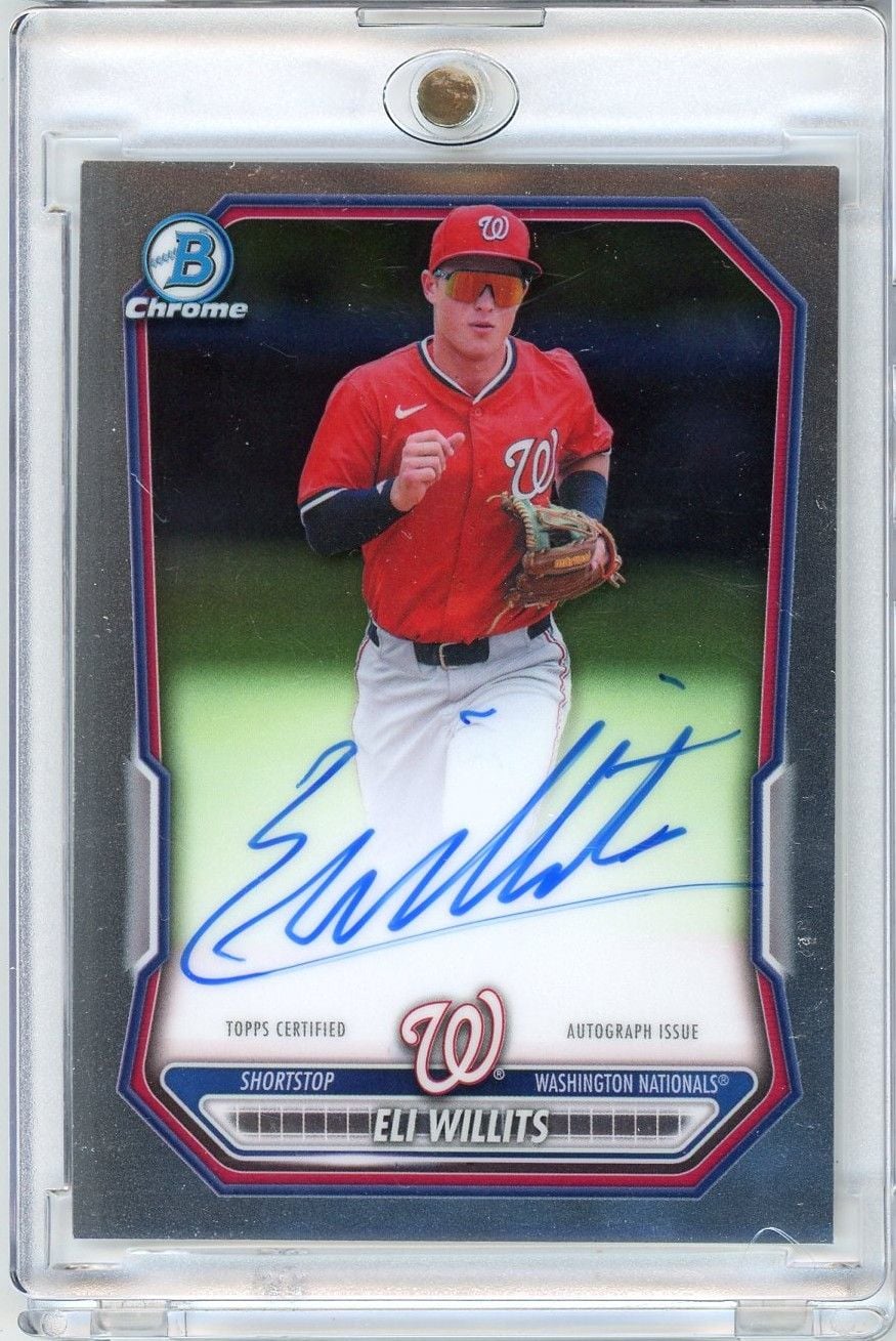2026 Topps Bowman Chrome Eli Willits #CPAEW Auto Rookie RC Baseball Card