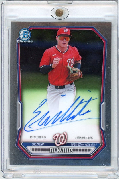 2026 Topps Bowman Chrome Eli Willits #CPAEW Auto Rookie RC Baseball Card