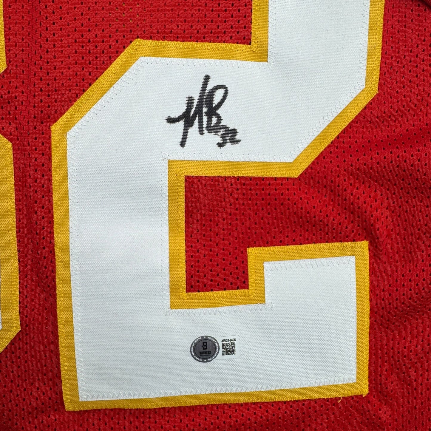 Autographed/Signed Nick Bolton Kansas City Red Football Jersey Beckett BAS COA