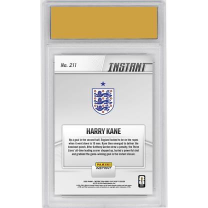 Graded 2026 Panini Instant FIFA World Cup Harry Kane #211 Captain Clutch Delivers on the Spot England Soccer Card HOFSM 10 Gem Mint