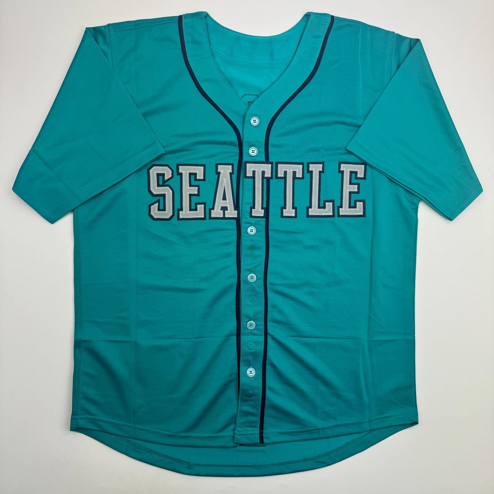 Autographed/Signed Bryan Woo Seattle Teal Baseball Jersey JSA COA