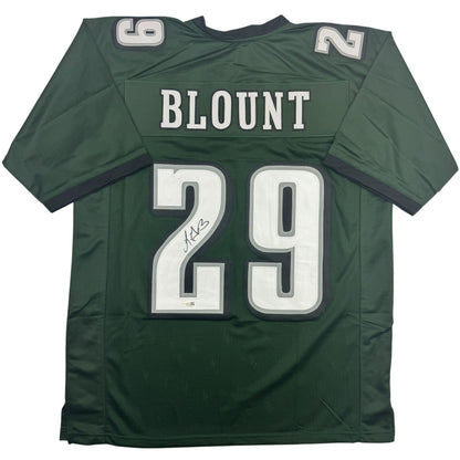 Autographed/Signed LeGarrette Blount Philadelphia Green Football Jersey JSA COA