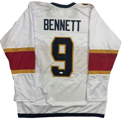 Autographed/Signed Sam Bennett Florida White Hockey Jersey JSA COA