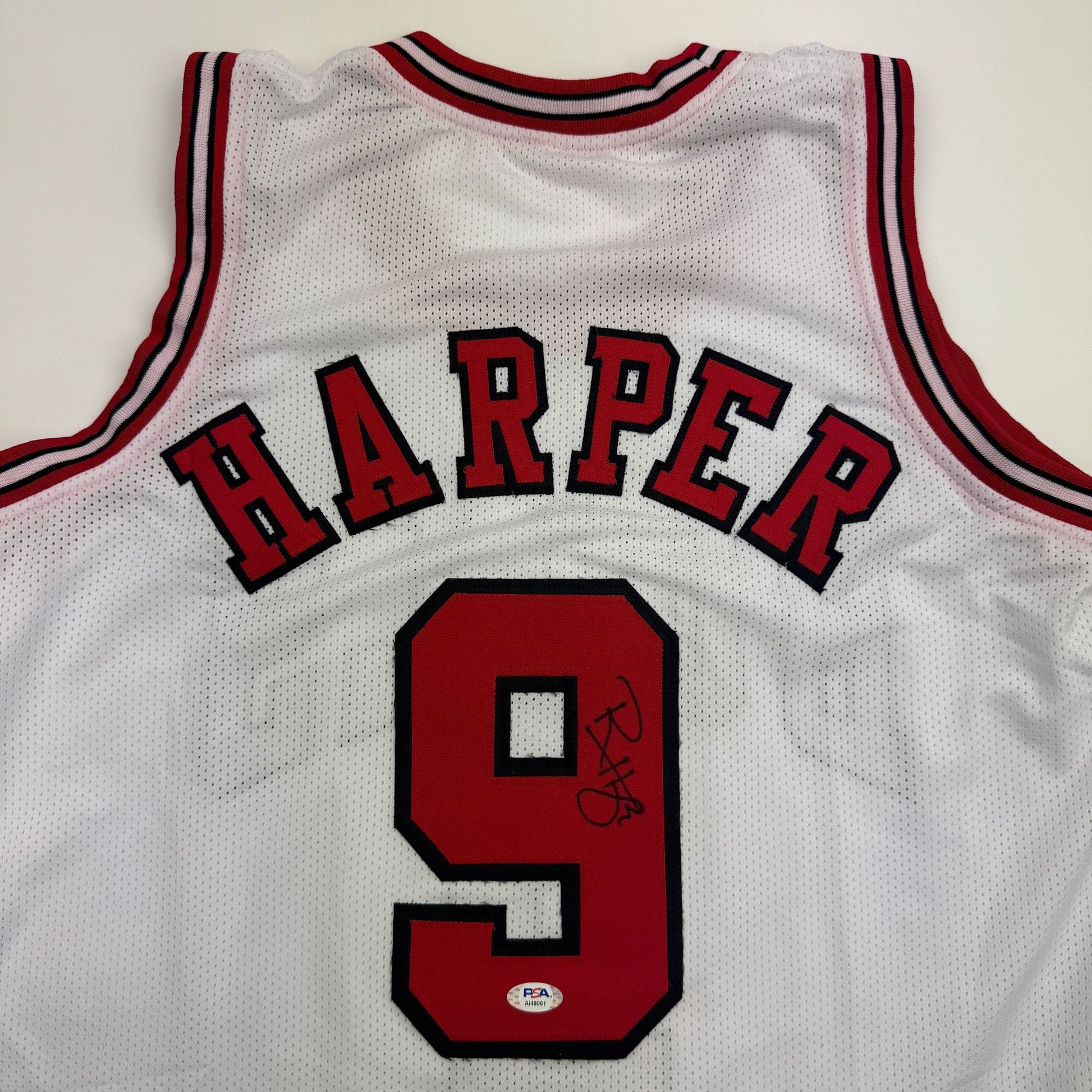 Autographed/Signed Ron Harper Chicago White Basketball Jersey PSA/DNA COA