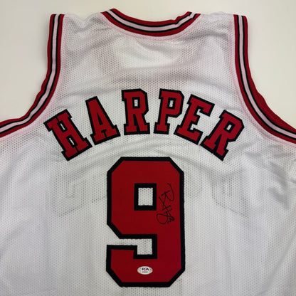 Autographed/Signed Ron Harper Chicago White Basketball Jersey PSA/DNA COA