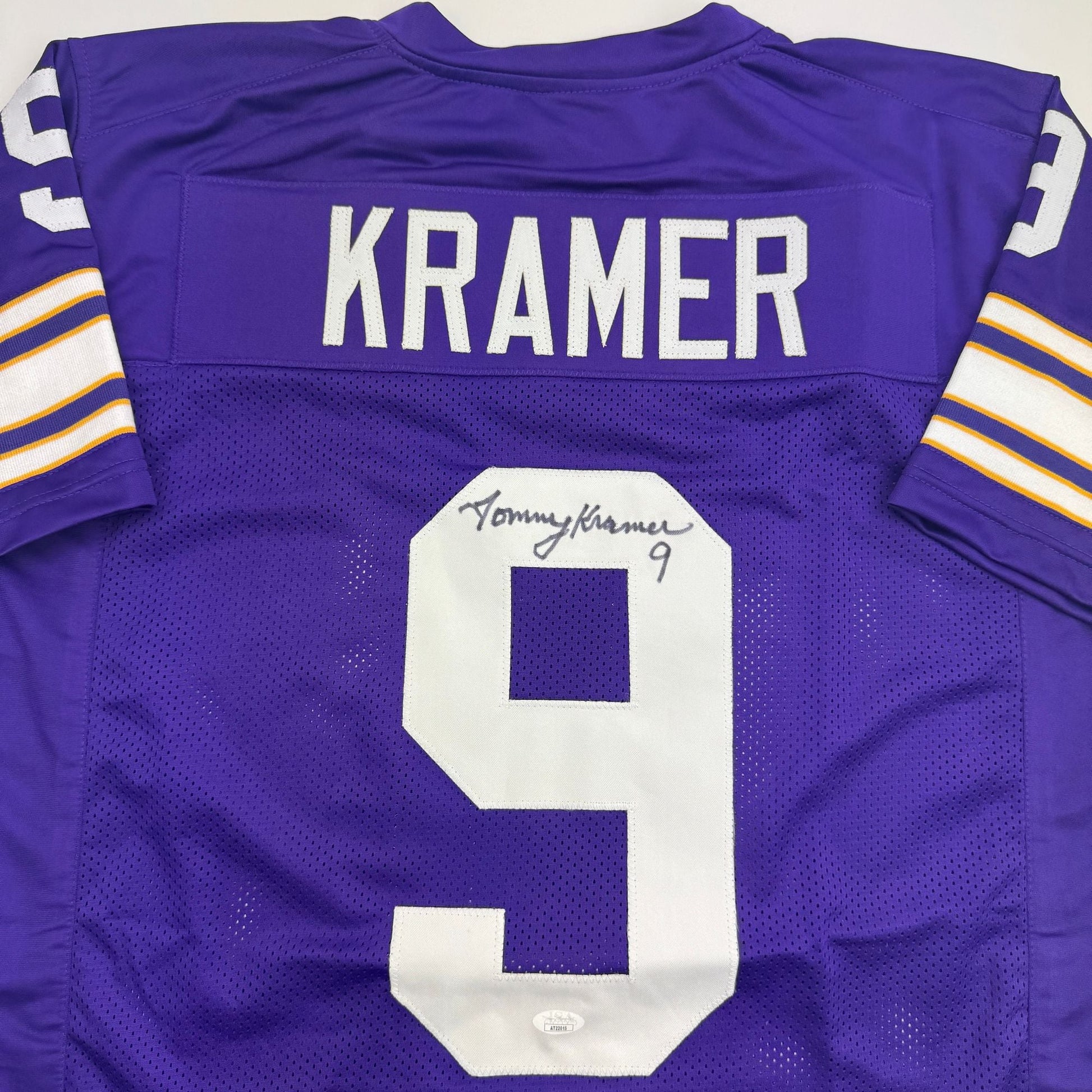 Autographed/Signed Tommy Kramer Minnesota Purple Football Jersey JSA COA