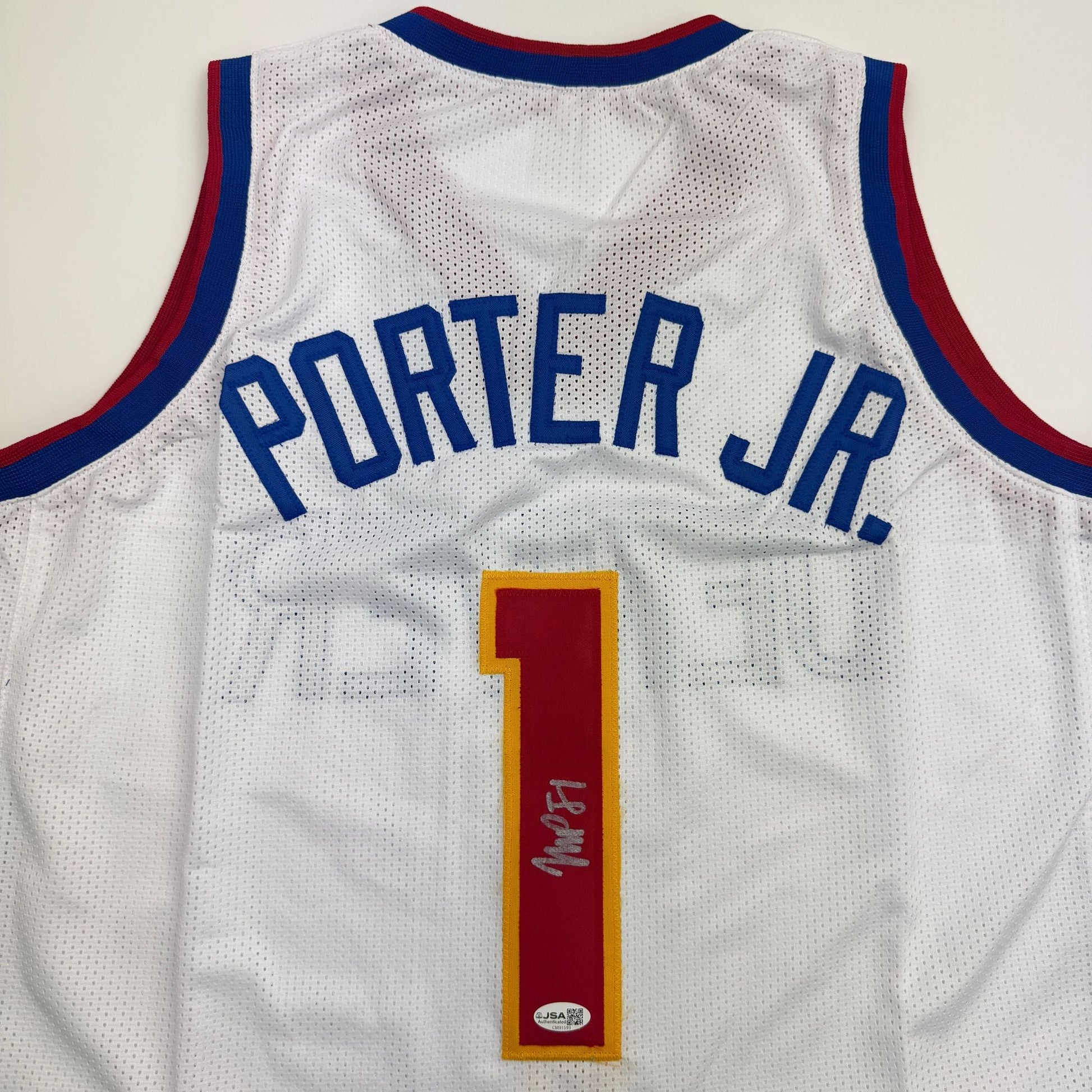 Autographed/Signed Michael Porter Jr. Denver White Basketball Jersey JSA COA
