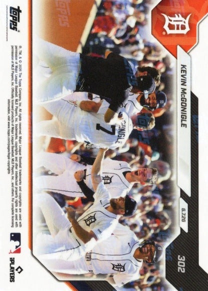2026 Topps Now Kevin McGonigle #302 Foilfractor 1/1 1st MLB Walk Off Hit Seals Series Win Vs Seattle Detroit Tigers Rookie RC Baseball Card