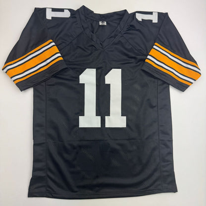 Autographed/Signed Michael Pittman Jr. Pittsburgh Black Football Jersey Beckett BAS COA