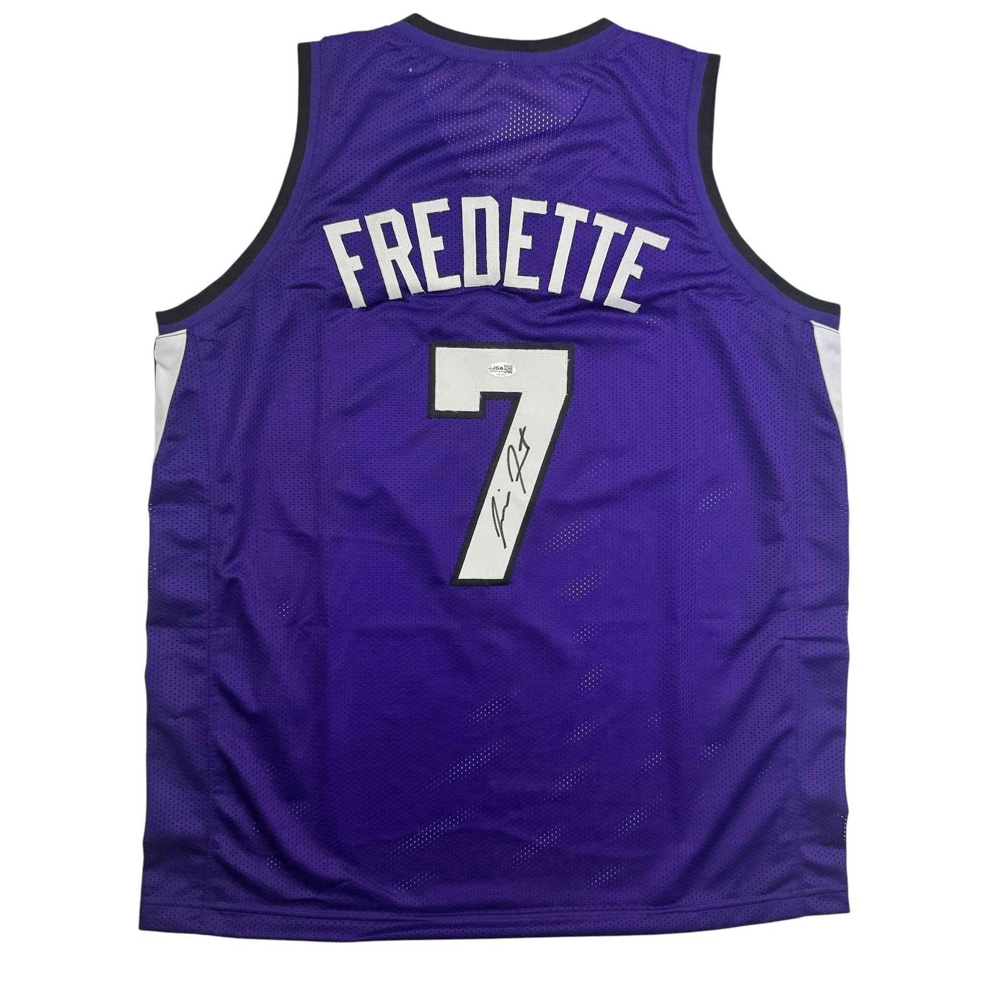 Autographed/Signed Jimmer Fredette Sacramento Purple Basketball Jersey JSA COA