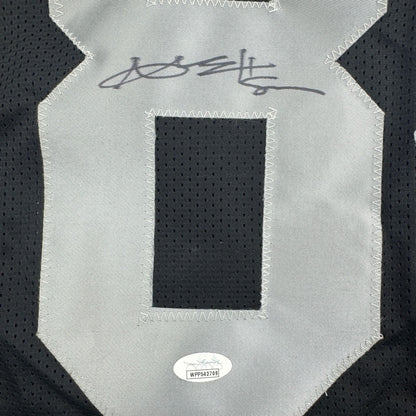 Autographed/Signed Antonio Brown Oakland Las Vegas Black Football Jersey JSA COA