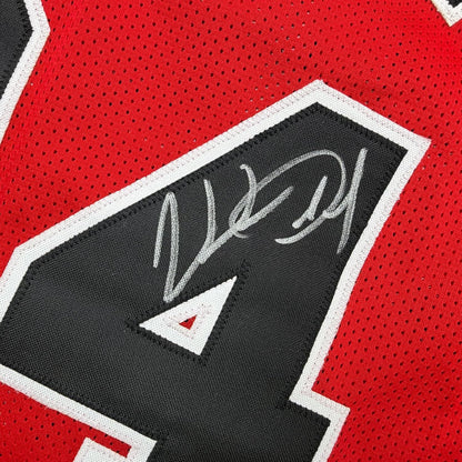 Framed Autographed/Signed Charles Oakley 35x39 Chicago Red Basketball Jersey JSA COA