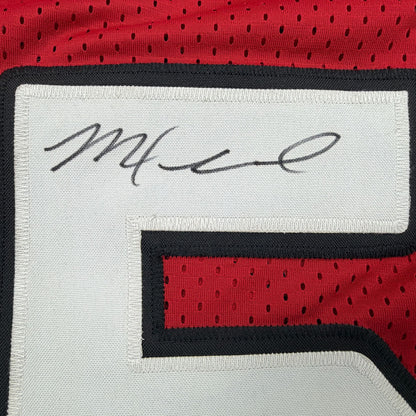 Autographed/Signed Michael Floyd Arizona Red Football Jersey JSA COA