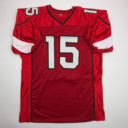 Autographed/Signed Michael Floyd Arizona Red Football Jersey JSA COA