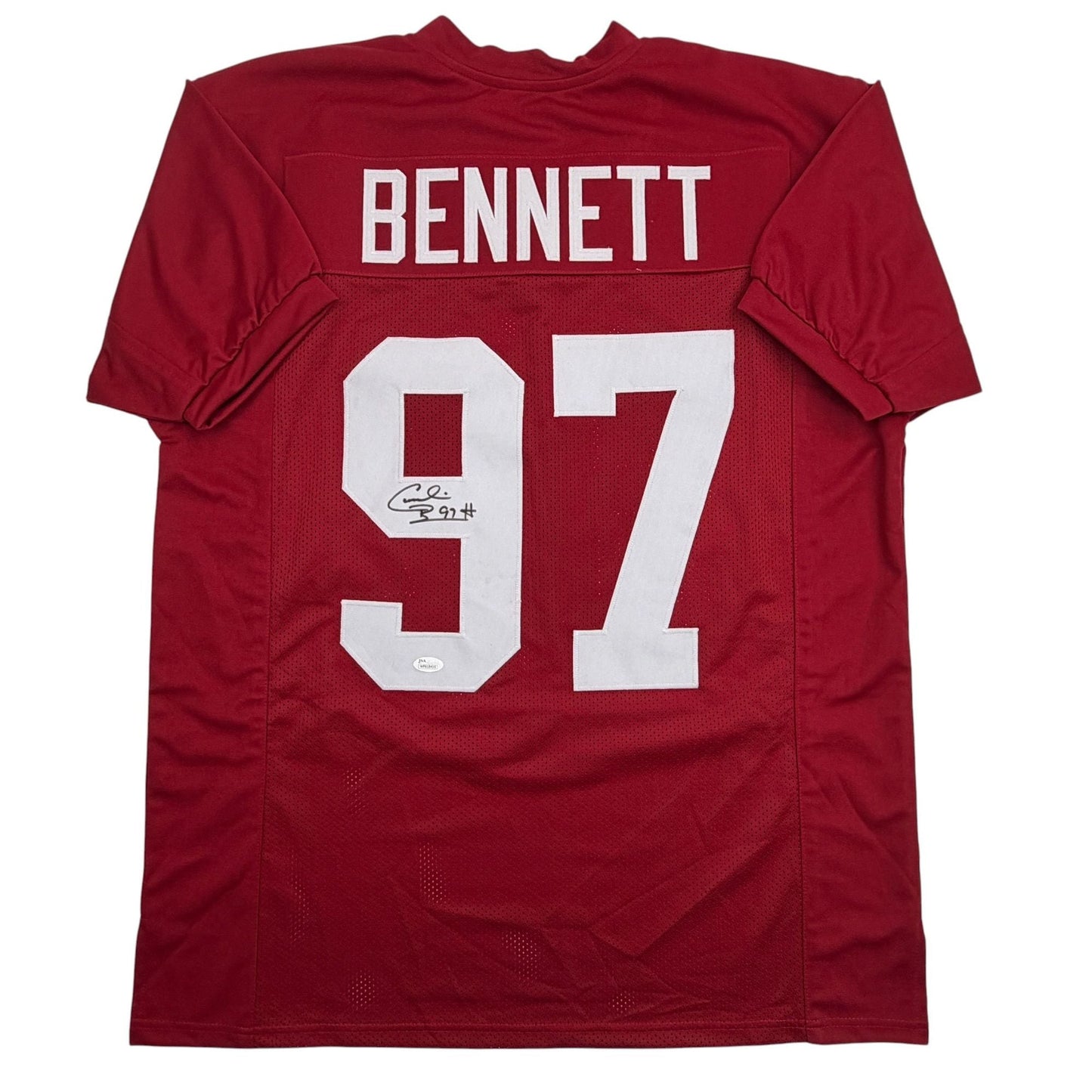 Autographed/Signed Cornelius Bennett Arizona Red Football Jersey Beckett BAS COA
