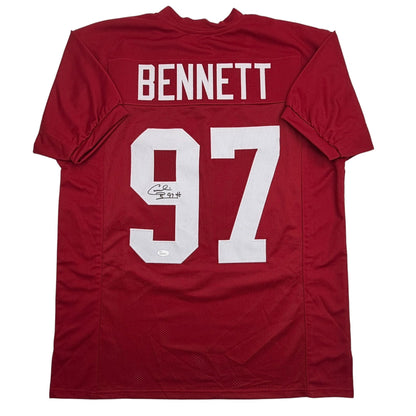 Autographed/Signed Cornelius Bennett Arizona Red Football Jersey Beckett BAS COA