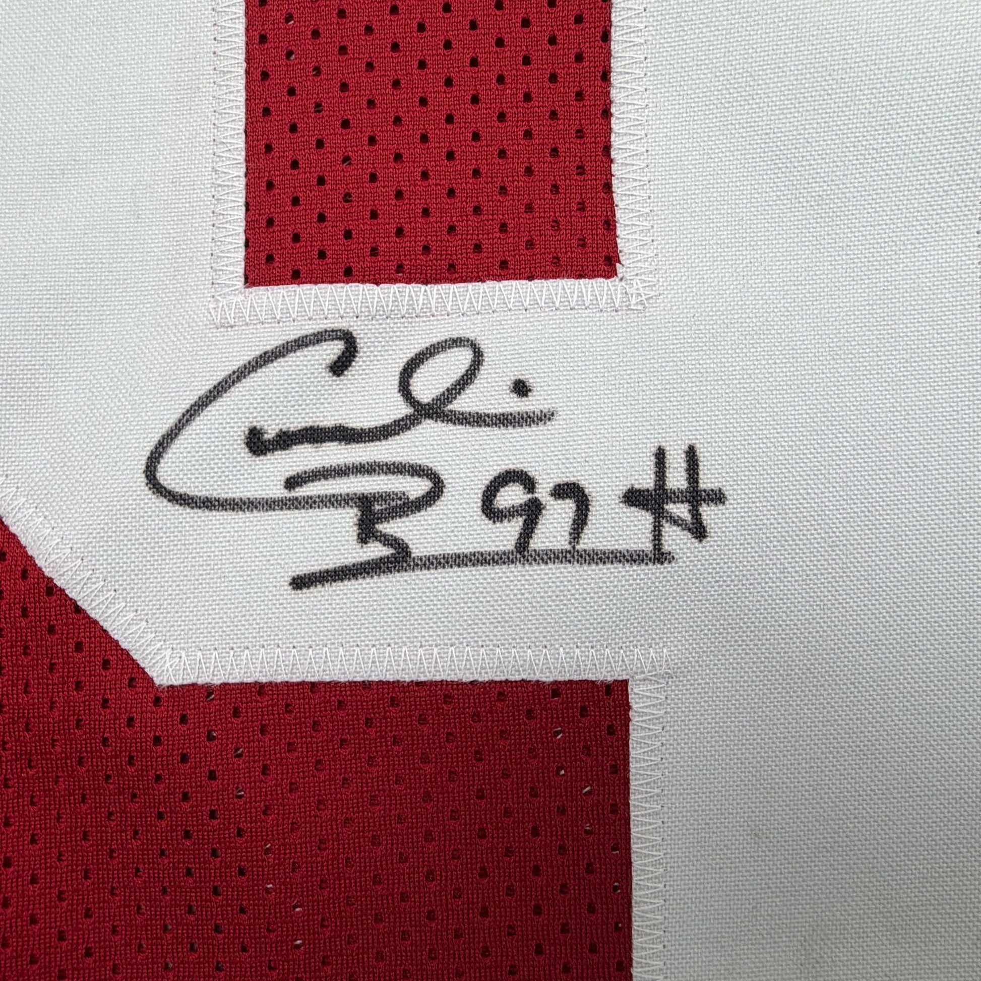 Autographed/Signed Cornelius Bennett Arizona Red Football Jersey Beckett BAS COA